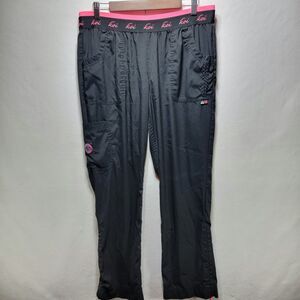 Koi Lite Black Large Fit Mechanical Stretch Scrub Pants Medical